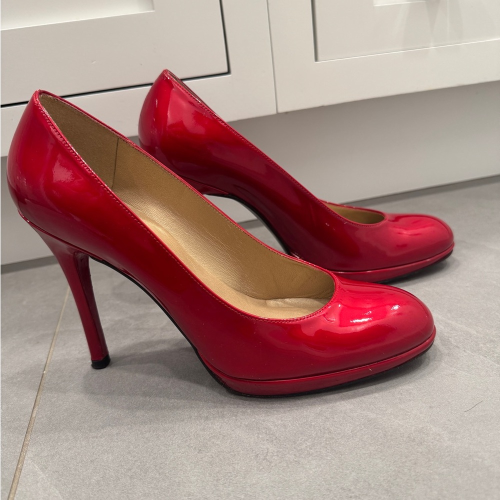 Stuart Weitzman Red Patent Leather Women's Heels